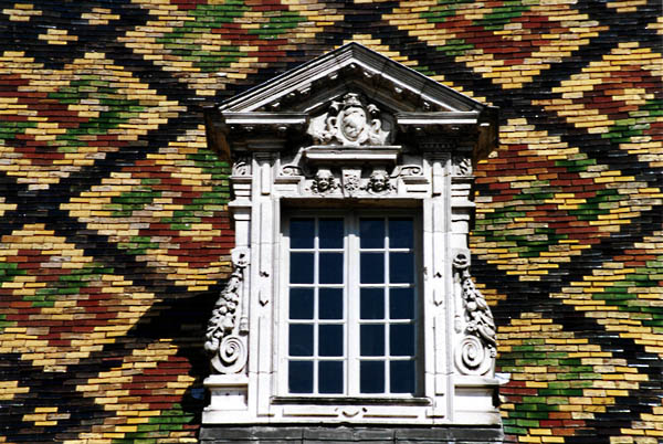 Dach des Hôtel de Voguë in Dijon